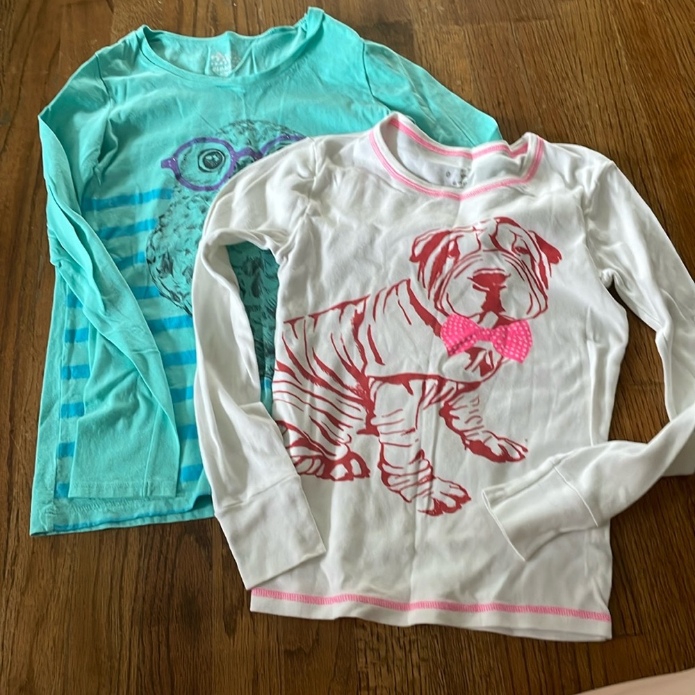 2 long sleeve little girl shirts